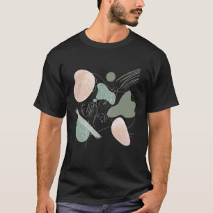 ハイビスカスミニマルフラワーウィメンズ抽象芸術ボウ Tシャツ