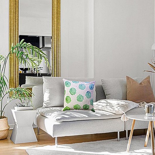 ハイビスカスメダリオンシーグラス クッション