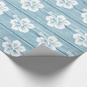 ハイビスカスラッピング紙流木ビーチ。 ラッピングペーパー (角)