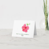 ハイビスカスラブカスタマイズ可能グリーティングカード カード (裏面)