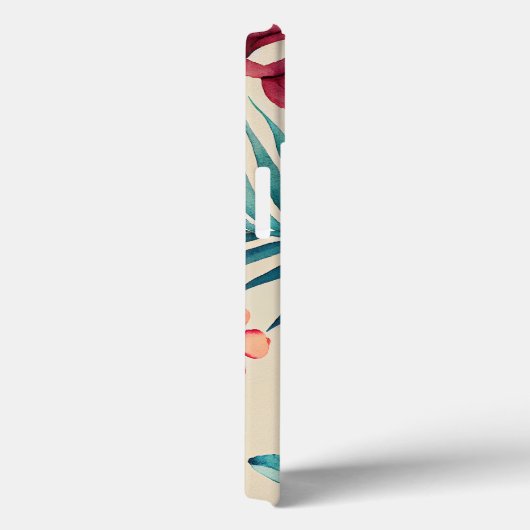 ハイビスカスリーフ水カラーイラストレーションケースメイト Case-Mate iPhoneケース (裏面 / 右)