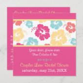 ハイビスカスルアウ（ハワイ式宴会）ブライダルシャワー招待状 招待状 (正面/裏面)