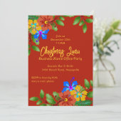 ハイビスカスンホリークリスマスオフィスパーティの招待状 招待状 (スタンド正面)