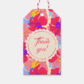 ハイビスカス付き花柄ギフトラベル ギフトタグ (正面)