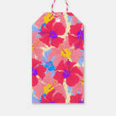 ハイビスカス付き花柄ギフトラベル ギフトタグ (裏面)