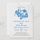 ハイビスカス及びキャップ卒業ルアウ（ハワイ式宴会）招待状 招待状 (正面)