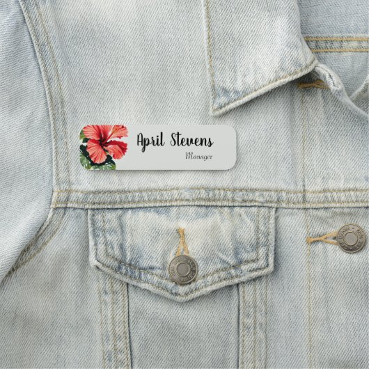 ハイビスカス名タグ 名札 (インサイチュ)