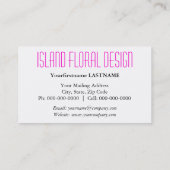 ハイビスカス園 名刺 (裏面)