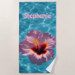 ハイビスカス夏 ビーチタオル