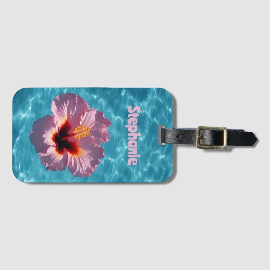 ハイビスカス夏 ラゲッジタグ (正面横)
