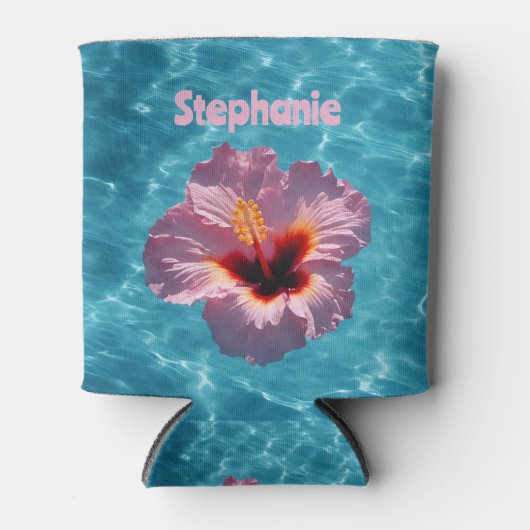 ハイビスカス夏 缶クーラー (正面)