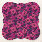 ハイビスカス夜 ペーパーコースター (正面)