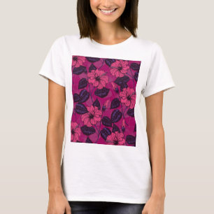 ハイビスカス夜 Tシャツ