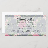 ハイビスカス悔やみや弔慰サンキューフォトカード サンキューカード (正面/裏面)