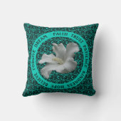 ハイビスカス感動的の励まし クッション (裏面)