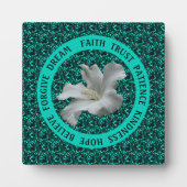 ハイビスカス感動的の励まし フォトプラーク (正面)