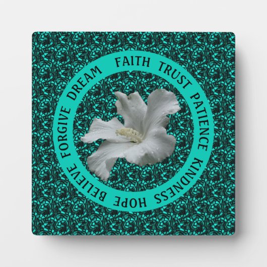 ハイビスカス感動的の励まし フォトプラーク (正面)