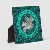 ハイビスカス感動的の励まし フォトプラーク (正面)