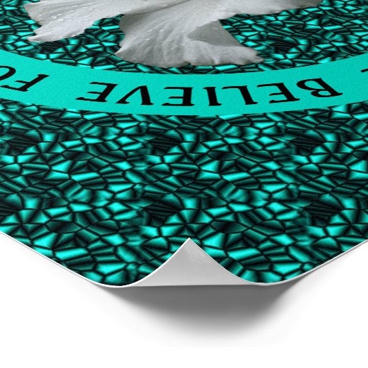 ハイビスカス感動的の励まし ポスター (角)