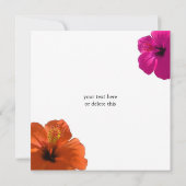 ハイビスカス日付の保存招待状 セーブザデート (裏面)