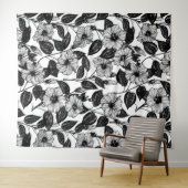 ハイビスカス模様 タペストリー (インサイチュ(横))