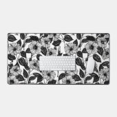 ハイビスカス模様 デスクマット (キーボード&マウス)