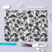 ハイビスカス模様 薄葉紙 (クラフト)