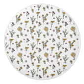 ハイビスカス水彩植物咲きシームレス セラミックノブ (正面)