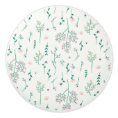 ハイビスカス水彩植物咲きシームレス セラミックノブ (正面)