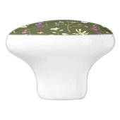 ハイビスカス水彩植物咲きシームレス セラミックノブ (側面)