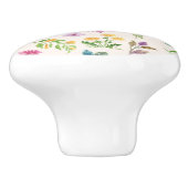 ハイビスカス水彩植物咲きシームレス セラミックノブ (側面)