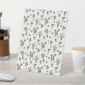 ハイビスカス水彩植物咲きシームレス 台座サイン (インサイチュ)