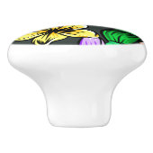 ハイビスカス水彩熱帯花ドレッサー セラミックノブ (側面)