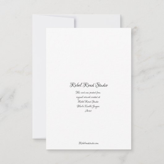 ハイビスカス熱帯ノートカード サンキューカード (裏面)