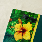 ハイビスカス熱帯ハワイアンビーチタオル ビーチタオル (インサイチュ)