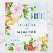 ハイビスカス熱帯フローラ ワインラベル (シングルラベル)