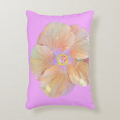 ハイビスカス熱帯花かわいい桃色の紫 アクセントクッション (正面(垂直))