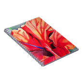 ハイビスカス熱帯花の水彩画 ノートブック (右側)