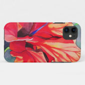 ハイビスカス熱帯花の水彩画 Case-Mate iPhoneケース (裏面(横))
