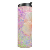 ハイビスカス熱帯花ピンク金ゴールド大理石かわいい タンブラー (回転左)