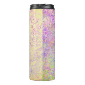 ハイビスカス熱帯花ピンク金ゴールド大理石かわいい タンブラー (裏面)