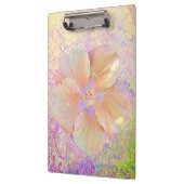 ハイビスカス熱帯花ピンク金ゴールド紫かわいい クリップボード (左)