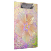 ハイビスカス熱帯花ピンク金ゴールド紫かわいい クリップボード (右)