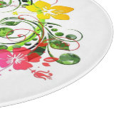 ハイビスカス熱帯花リースカラフルハワイアン カッティングボード (角)