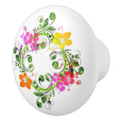 ハイビスカス熱帯花リースハワイアンフローラ セラミックノブ (右)