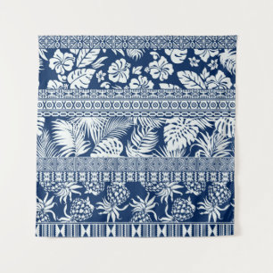 ハイビスカス熱帯葉ハワイオーナメントワルパプ タペストリー