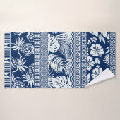 ハイビスカス熱帯葉ハワイオーナメントワルパプ バスタオル (バスタオル)