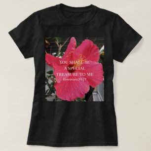 ハイビスカス特別宝バイブル聖句の写真 Tシャツ