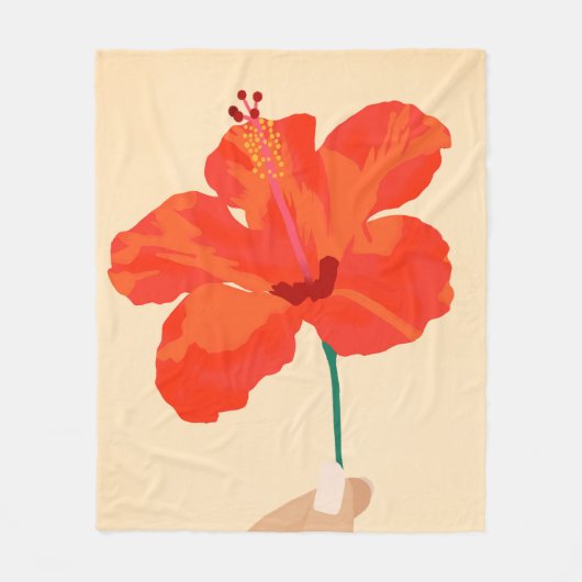 ハイビスカス病 フリースブランケット (正面)