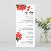 ハイビスカス結婚フラワーを使ったメニュー メニュー (スタンド正面)